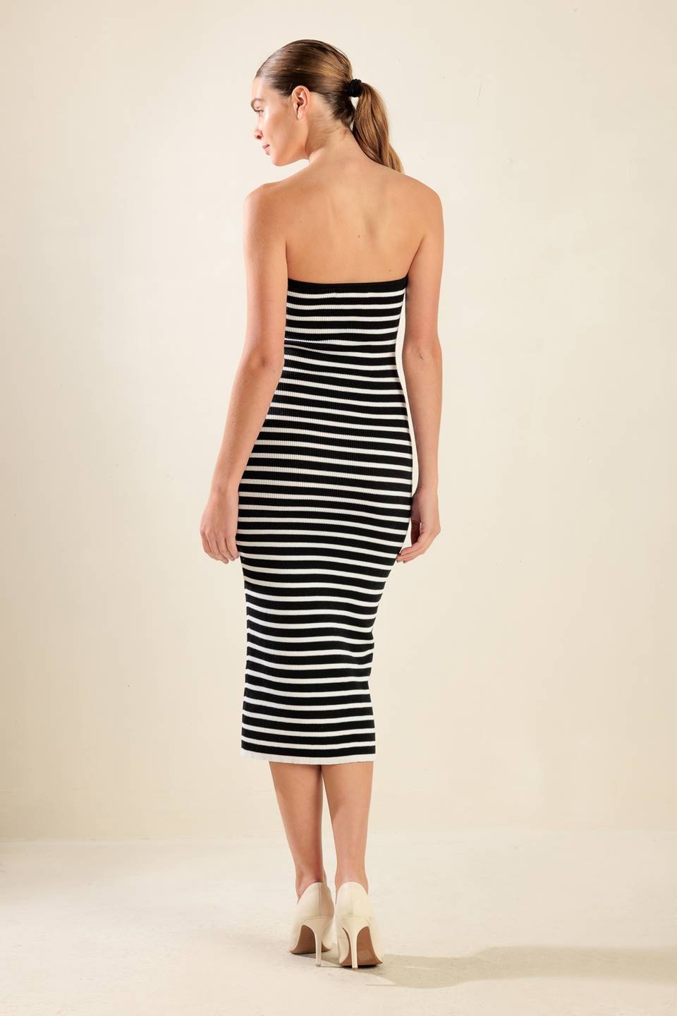 Kimber Striped Midi Strapless Dress (FINAL SALE)