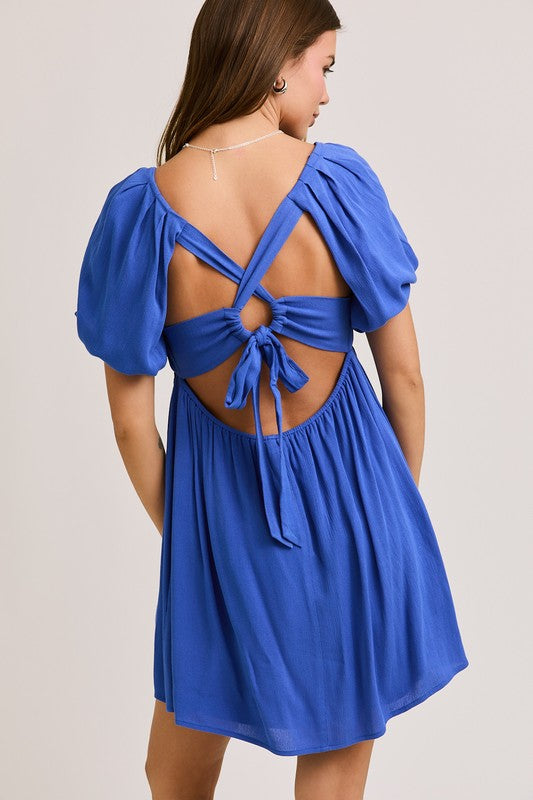 Bella Puff Sleeve Mini Dress (FINAL SALE)