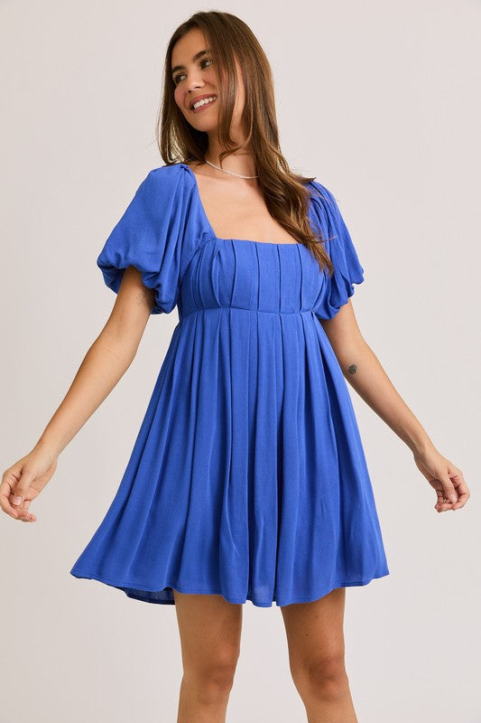 Bella Puff Sleeve Mini Dress (FINAL SALE)