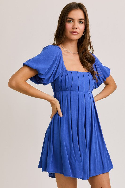 Bella Puff Sleeve Mini Dress (FINAL SALE)