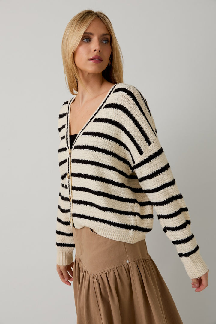 Classic Striped Cardigan
