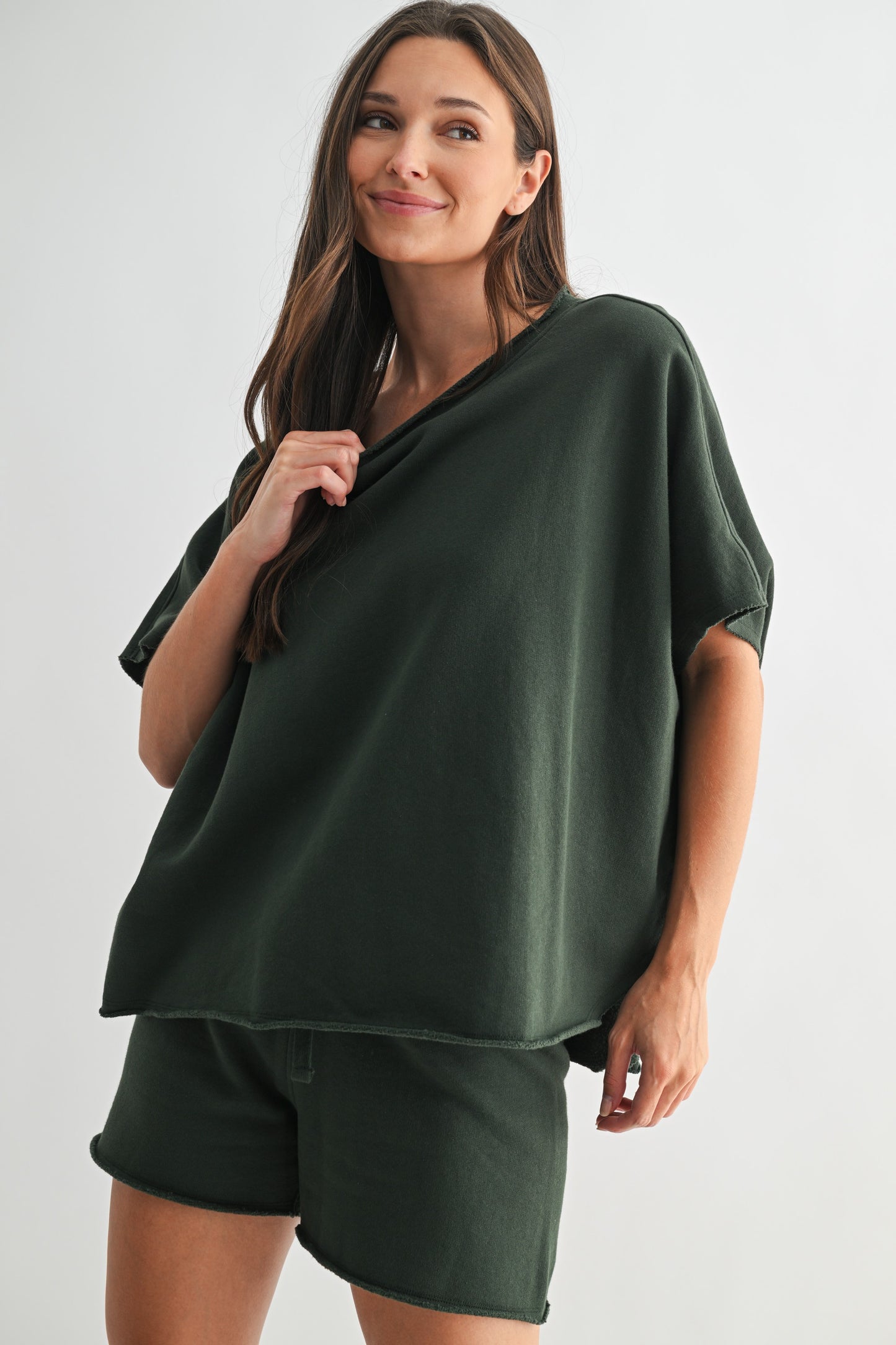 All Day Lounge Luxury Top | Deep Forest