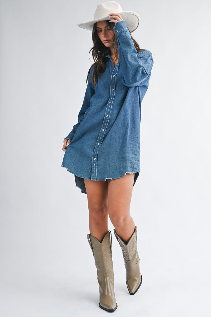 Darling Days Denim Shirt Dress (COMING SOON)