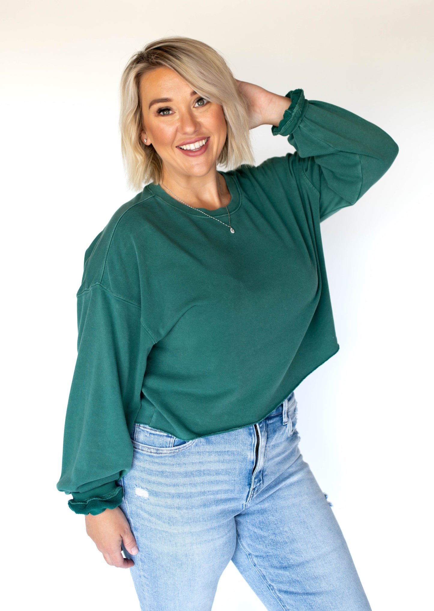 Keep It Classic Top | Dark Green