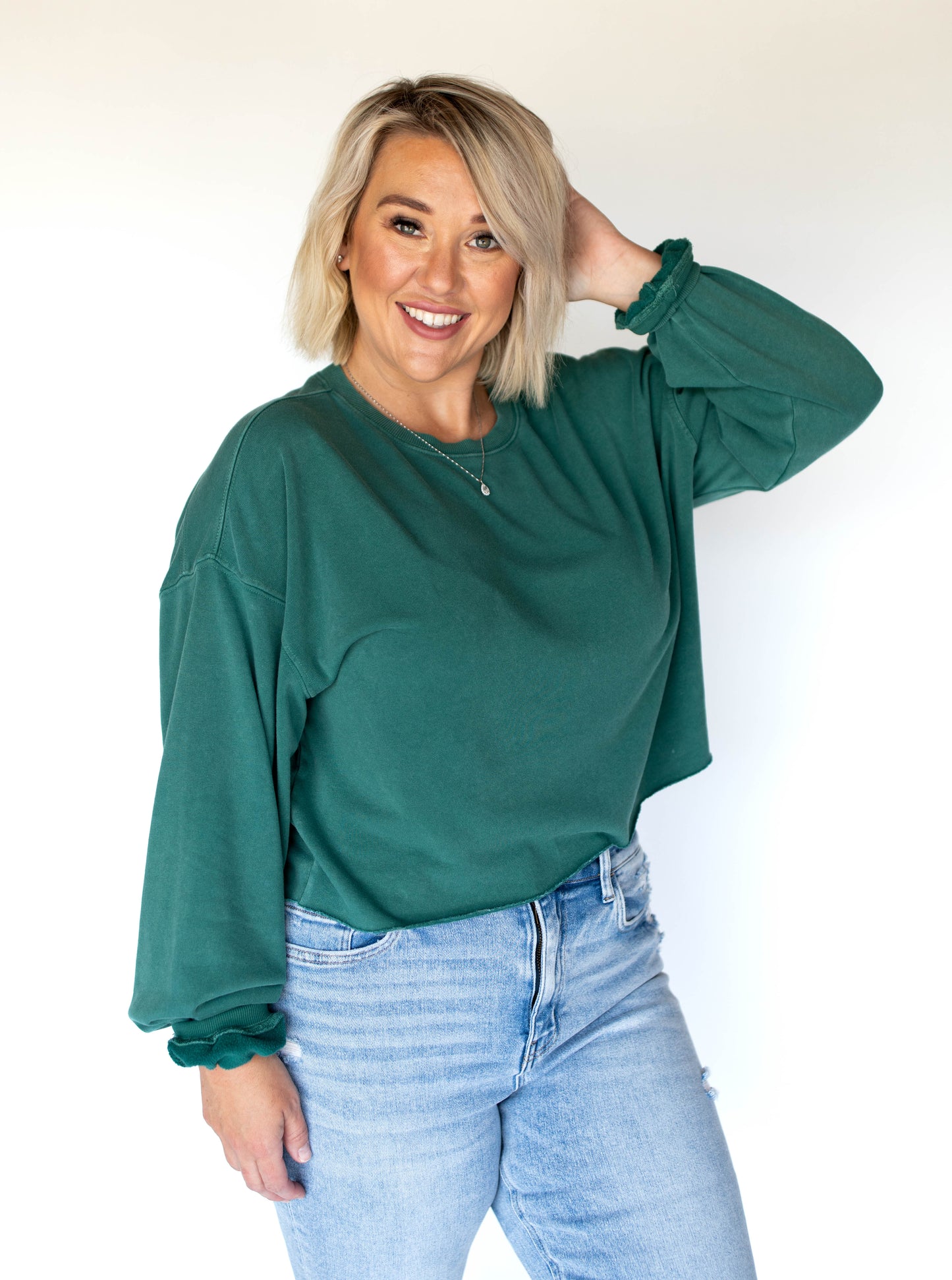 Keep It Classic Top | Dark Green