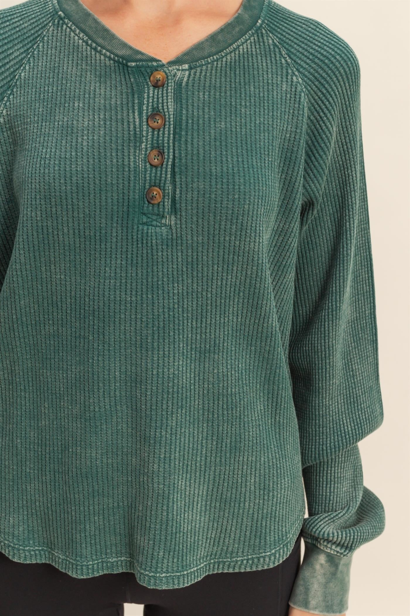 Stay A While Top | Dark Green
