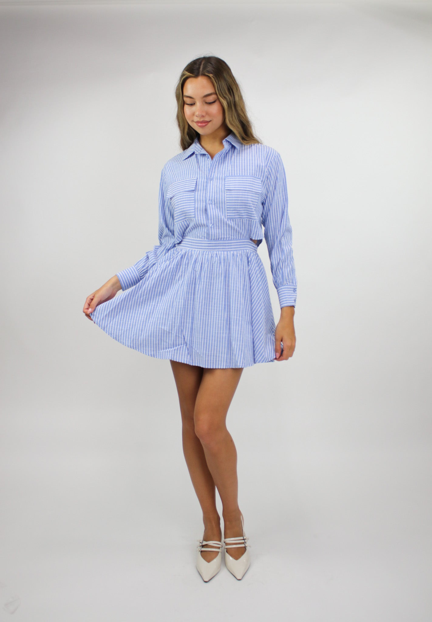 Audrey Button Up Mini Dress (FINAL SALE)