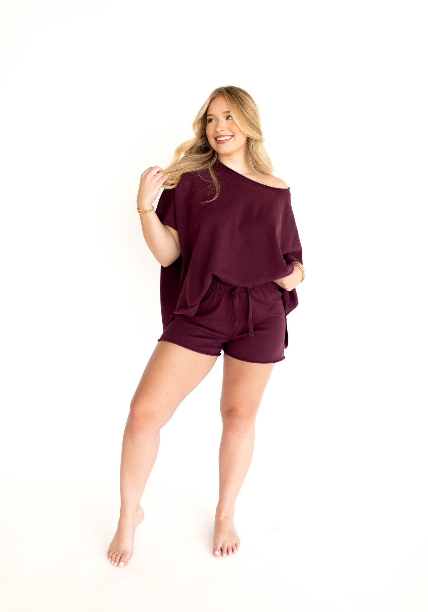 All Day Lounge Luxury Top | Dark Plum