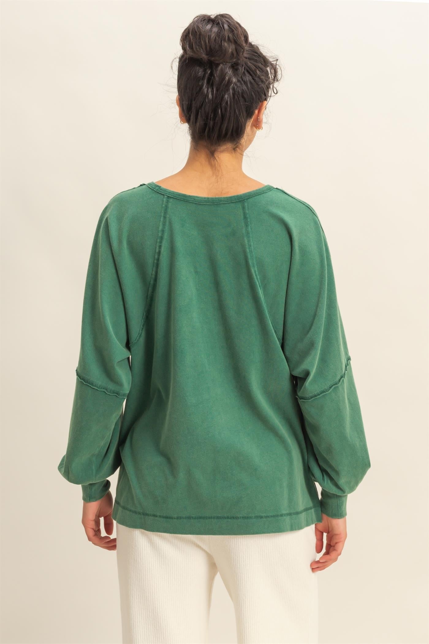 Chasing Cozy Days Top | Dark Green