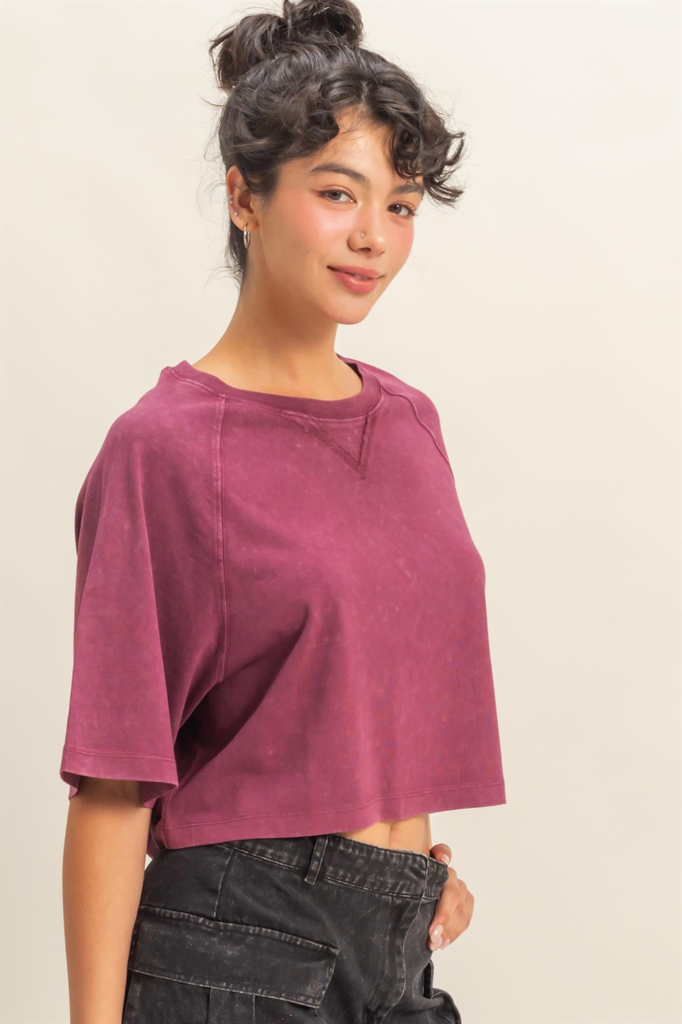 Take It Easy Tee | Dark Cherry