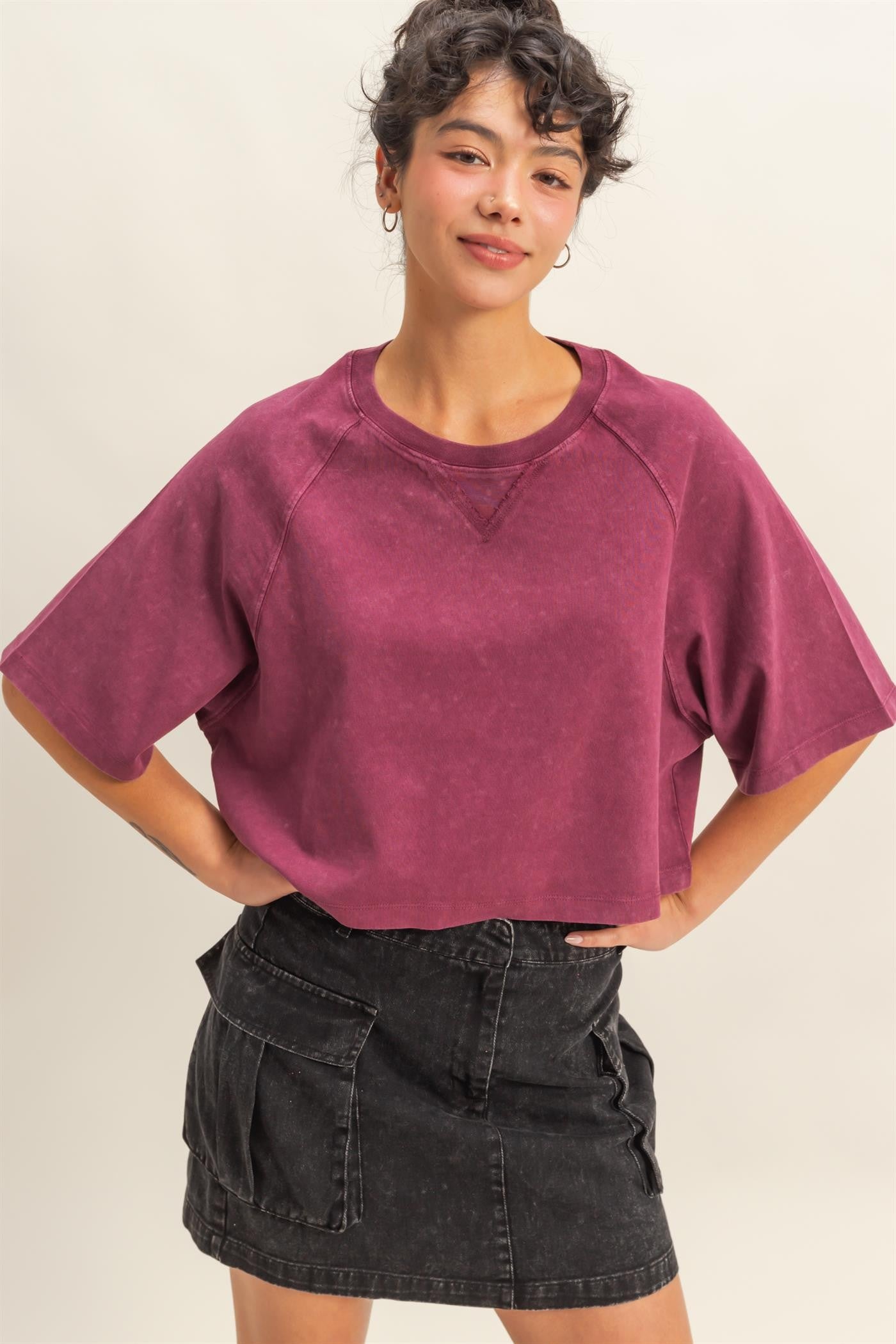 Take It Easy Tee | Dark Cherry