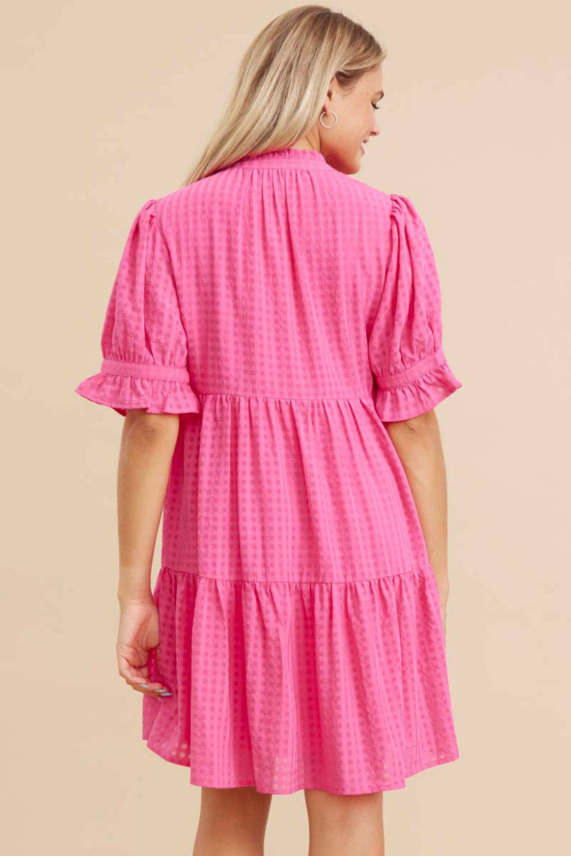 Mia Check Textured Dress (FINAL SALE)