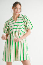 Penelope Cotton Striped Dress