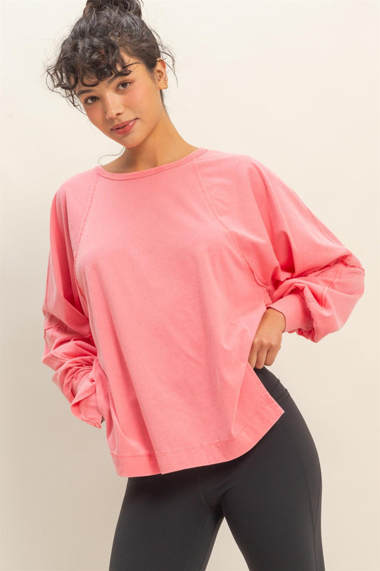 Chasing Cozy Days Top | Taffy Pink