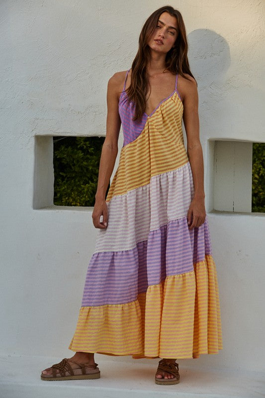 Leah Striped Maxi Dress (FINAL SALE)