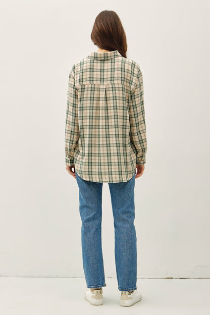 Jade Plaid Long Sleeve Shirt