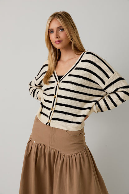Classic Striped Cardigan