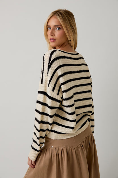 Classic Striped Cardigan