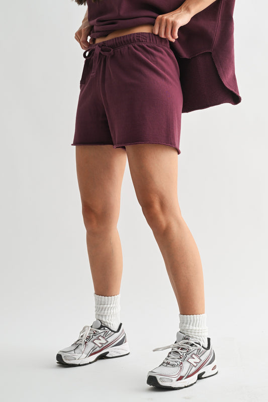 All Day Lounge Luxury Shorts | Dark Plum