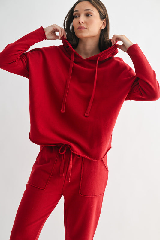 All Day Lounge Luxury Hoodie | Garnet Red (COMING SOON)