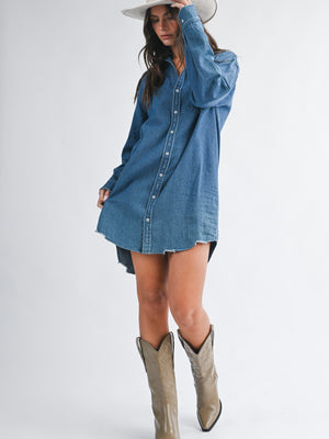Darling Days Denim Shirt Dress (COMING SOON)