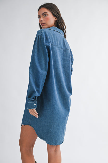 Darling Days Denim Shirt Dress (COMING SOON)