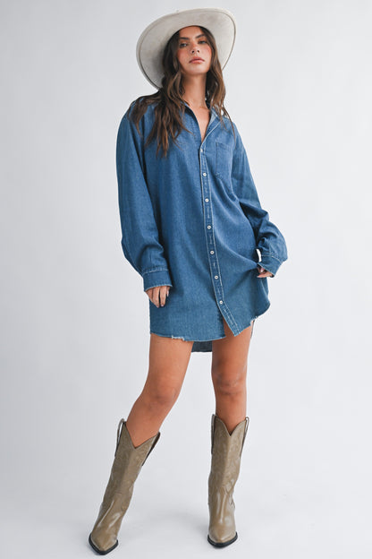 Darling Days Denim Shirt Dress (COMING SOON)