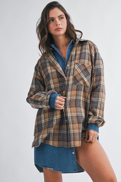 Country Honey Oversized Flannel (COMING SOON)