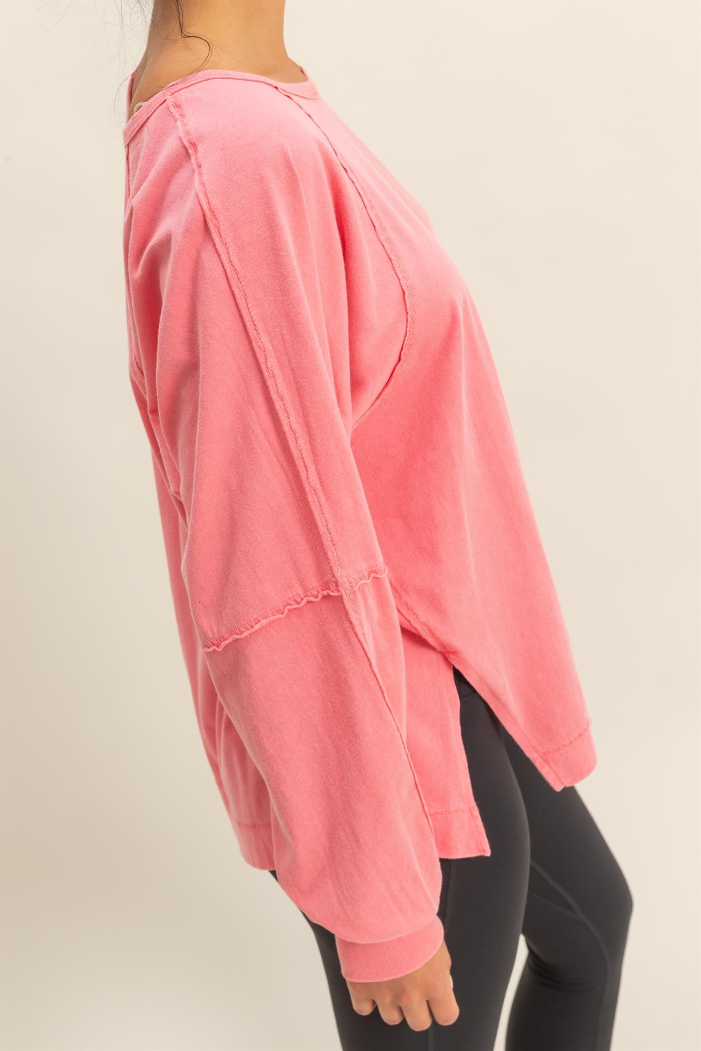 Chasing Cozy Days Top | Taffy Pink