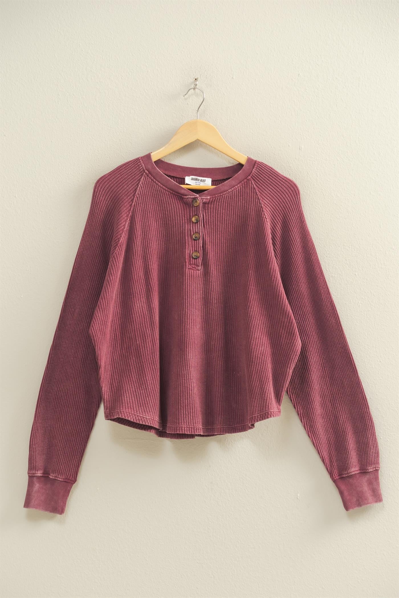 Stay A While Top | Dark Cherry