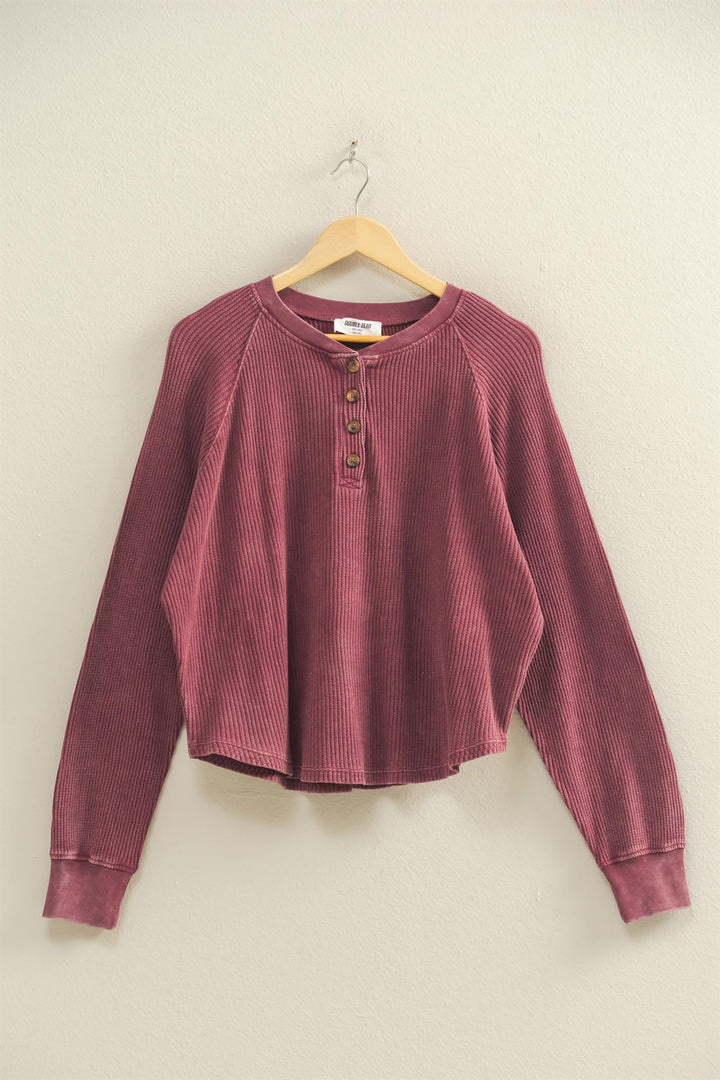 Stay A While Top | Dark Cherry
