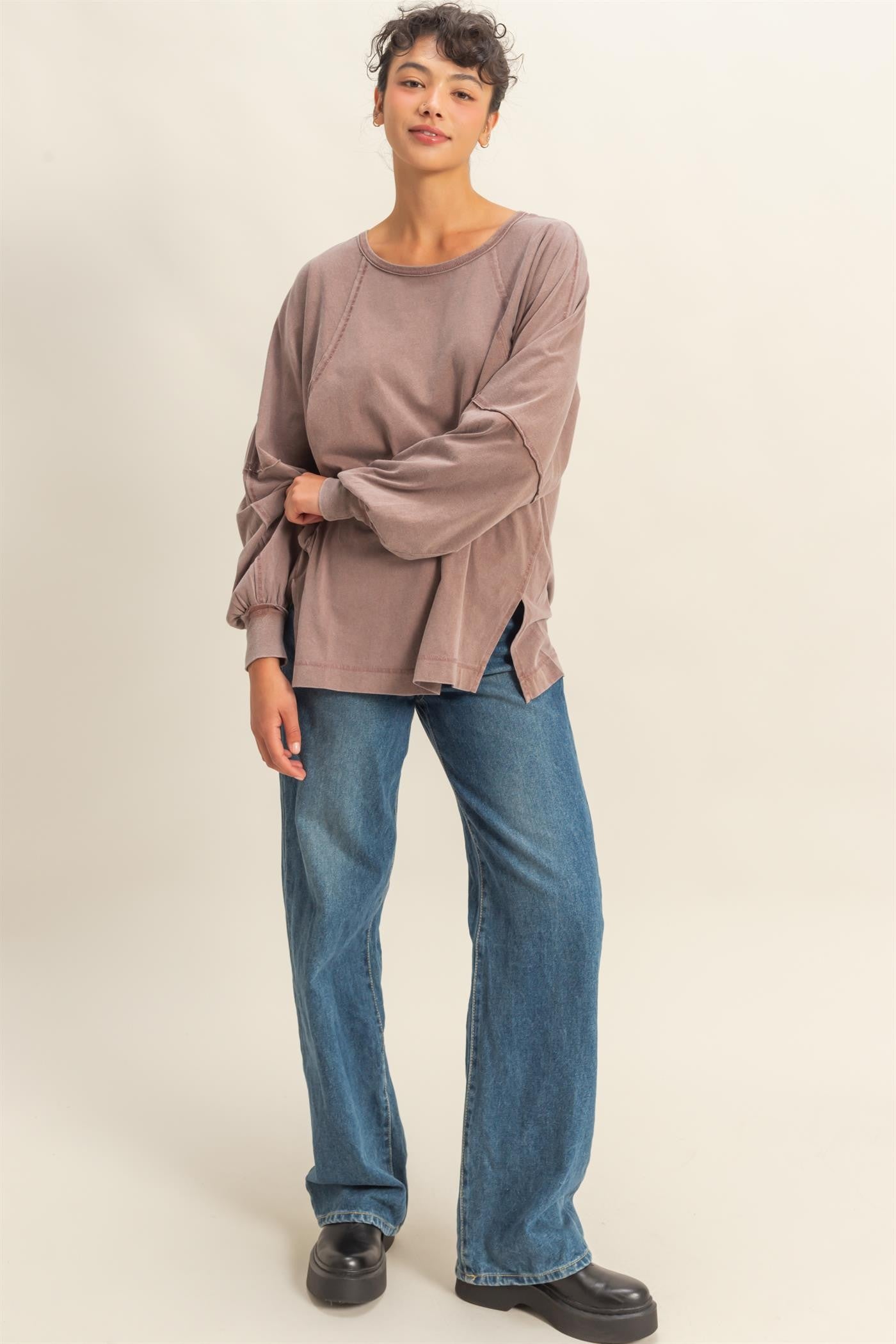 Chasing Cozy Days Top | Chestnut
