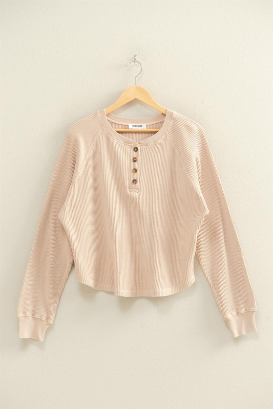 Stay A While Top | Dark Taupe