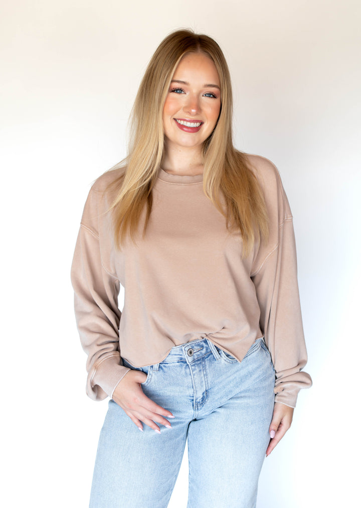 Keep It Classic Top | Dark Taupe