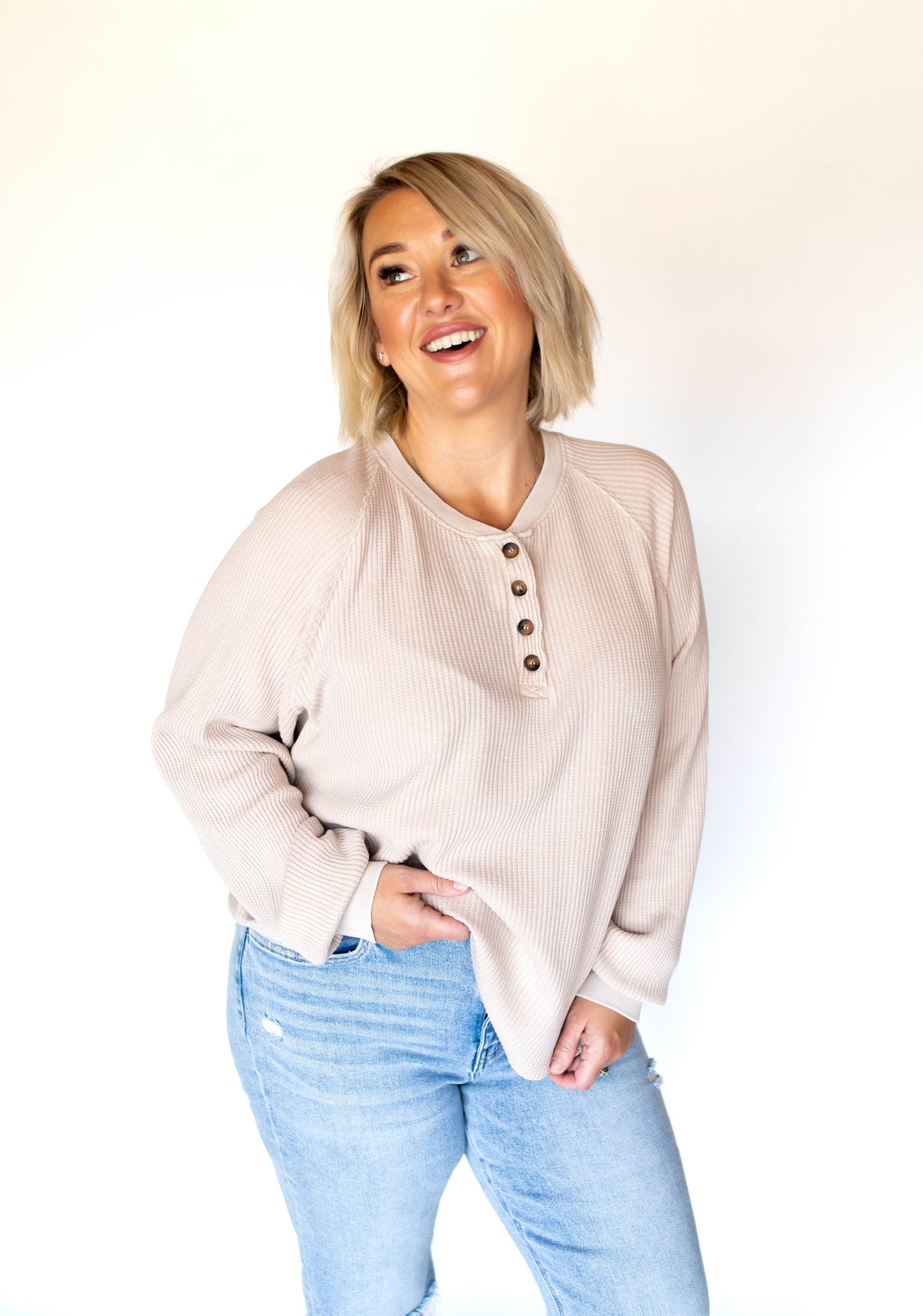 Stay A While Top | Dark Taupe