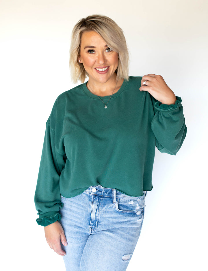 Keep It Classic Top | Dark Green