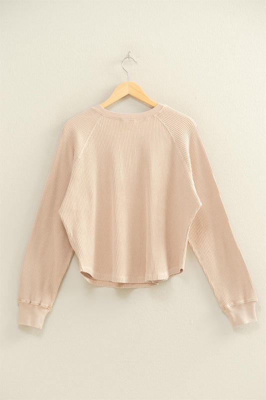 Stay A While Top | Dark Taupe