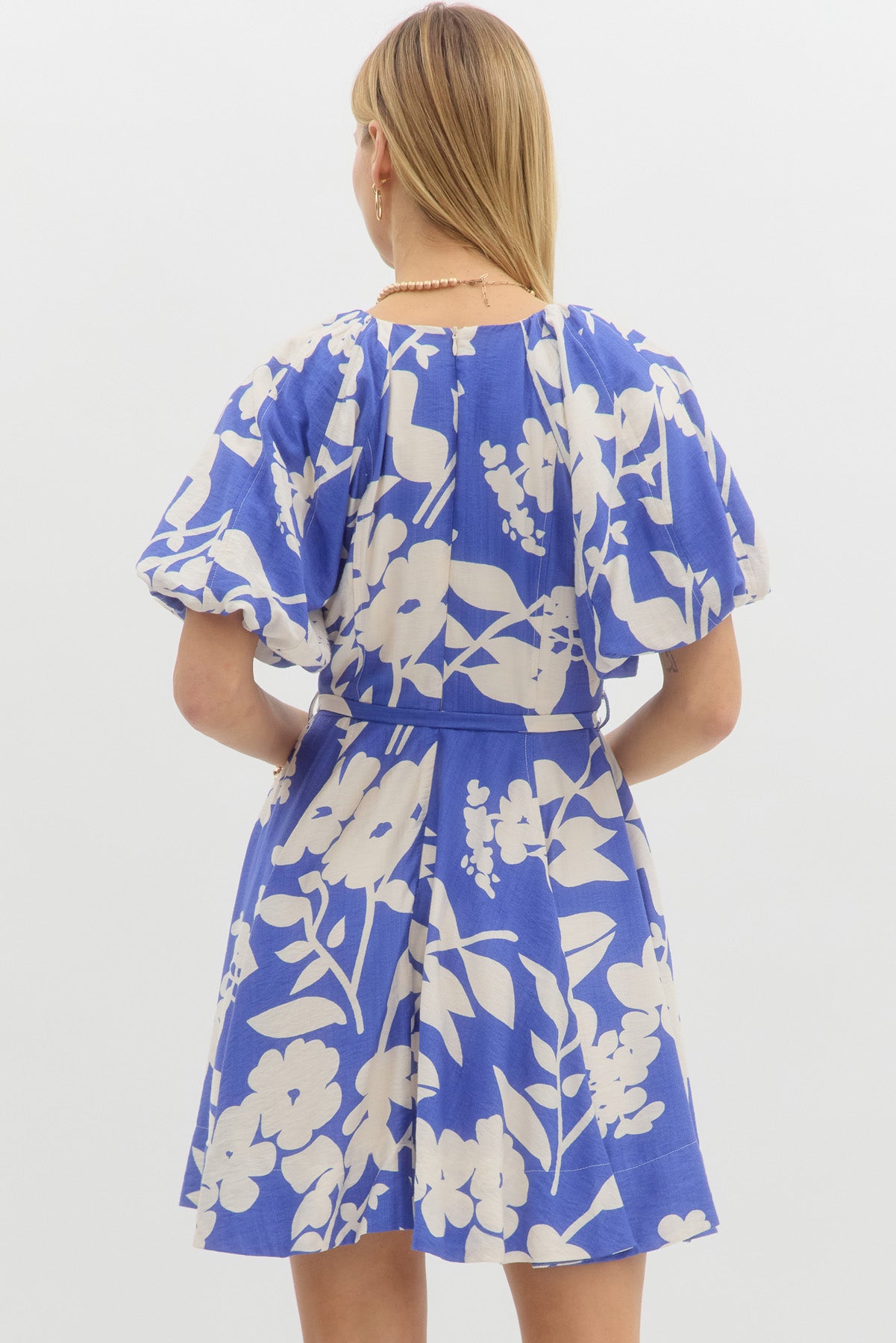 Oaklyn Floral Flare Dress | Blue (FINAL SALE)
