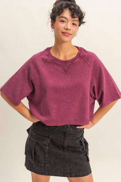 Take It Easy Tee | Dark Cherry