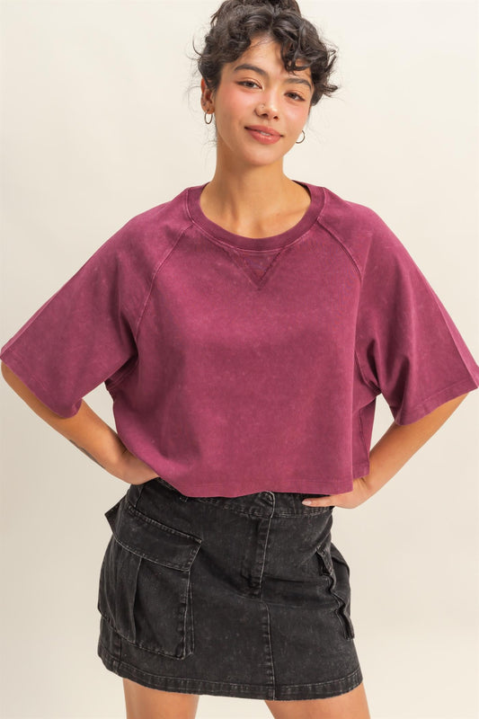 Take It Easy Tee | Dark Cherry