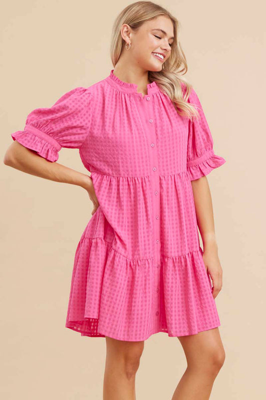 Mia Check Textured Dress (FINAL SALE)